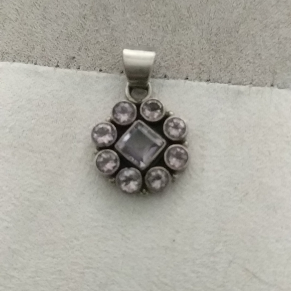 Sterling Silver Amethyst Pendant - Picture 2 of 4